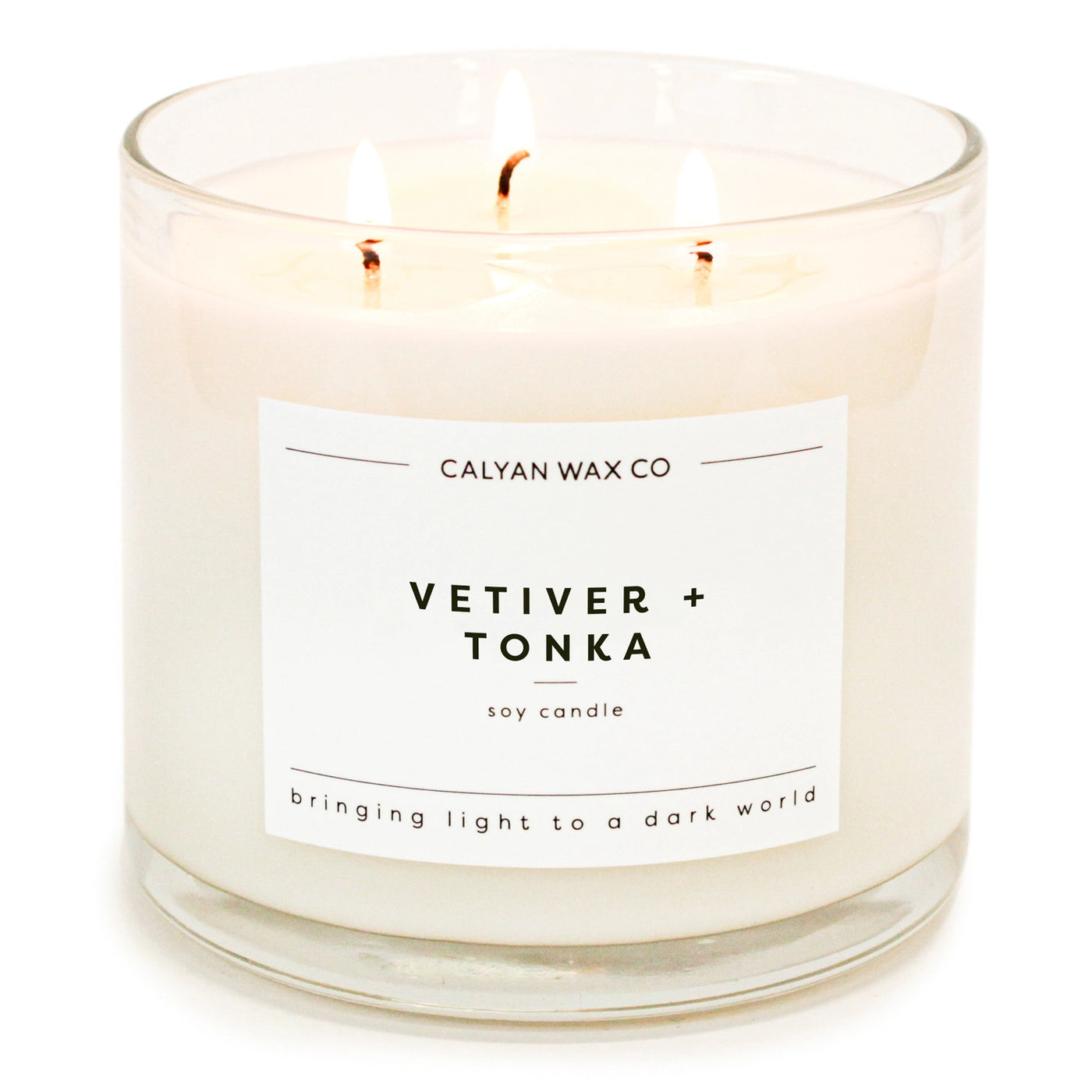Vetiver & Tonka Glass Soy Candle