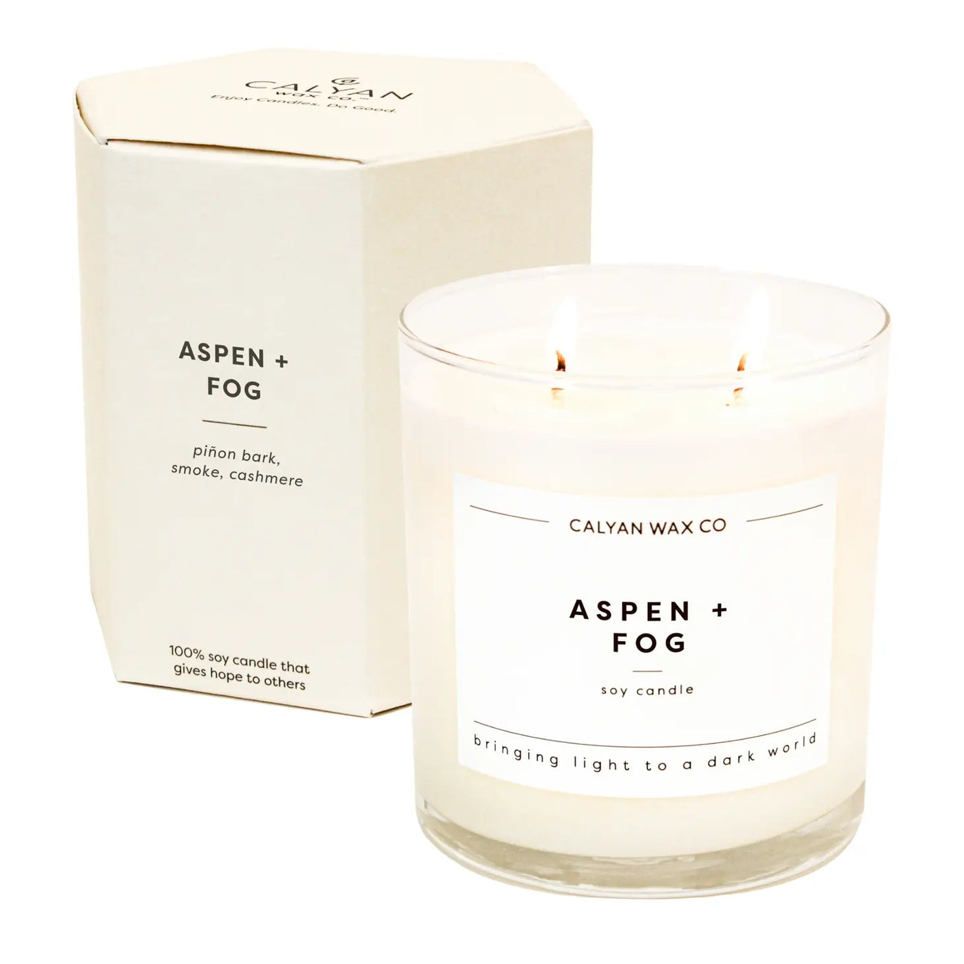 Aspen & Fog Glass Soy Candle