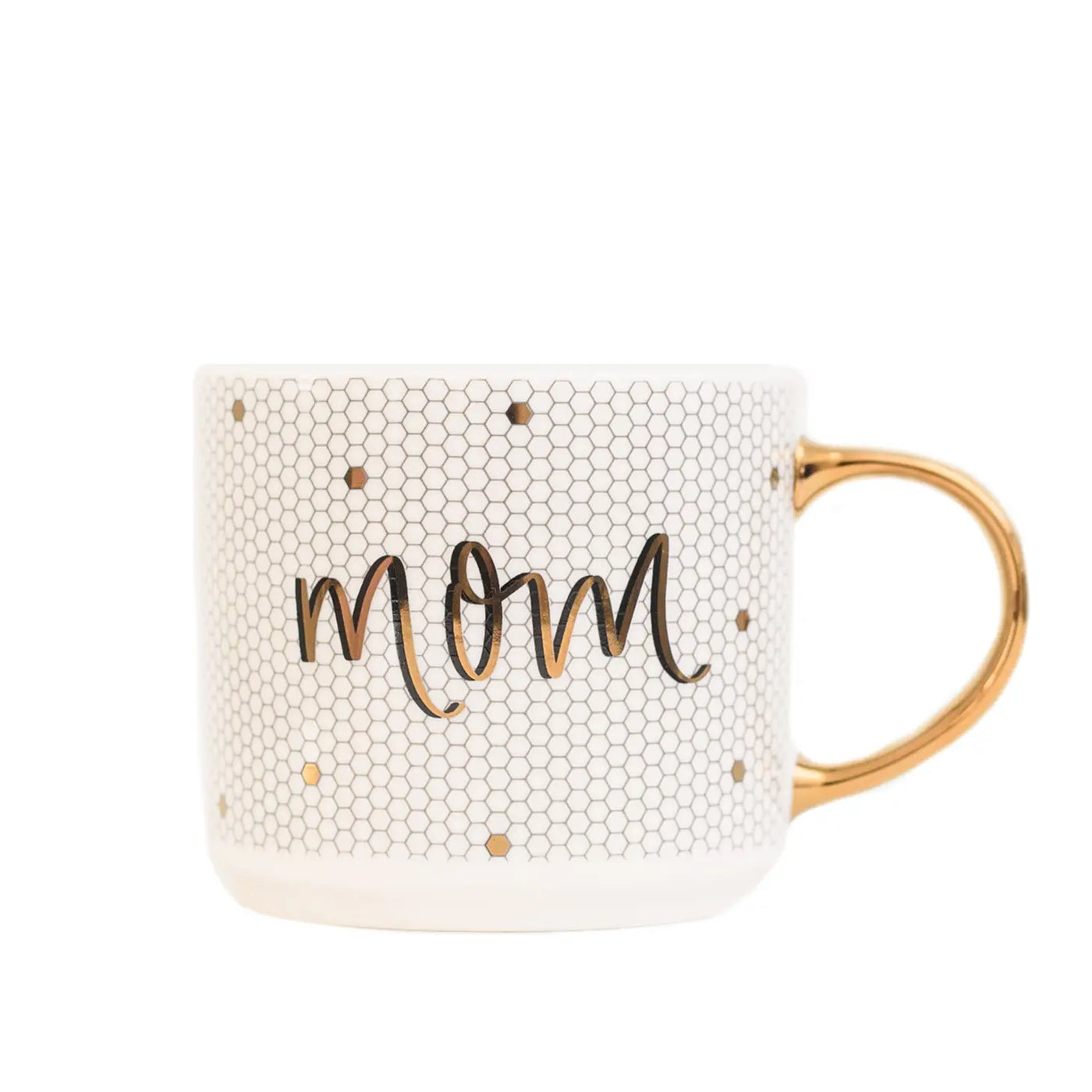 Mom - Gold Honeycomb Tile Coffee Mug