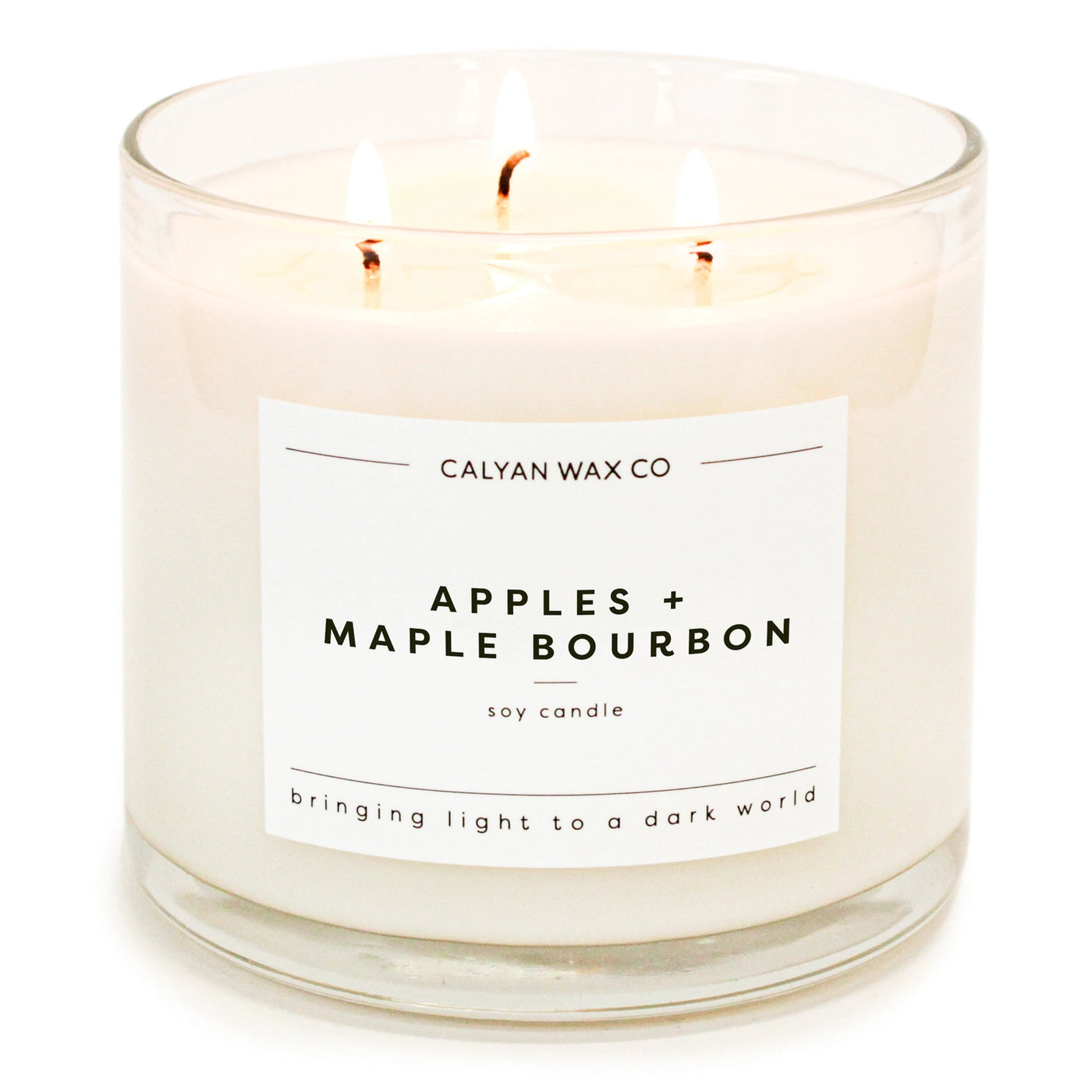 Apples & Maple Bourbon Glass Soy Candle