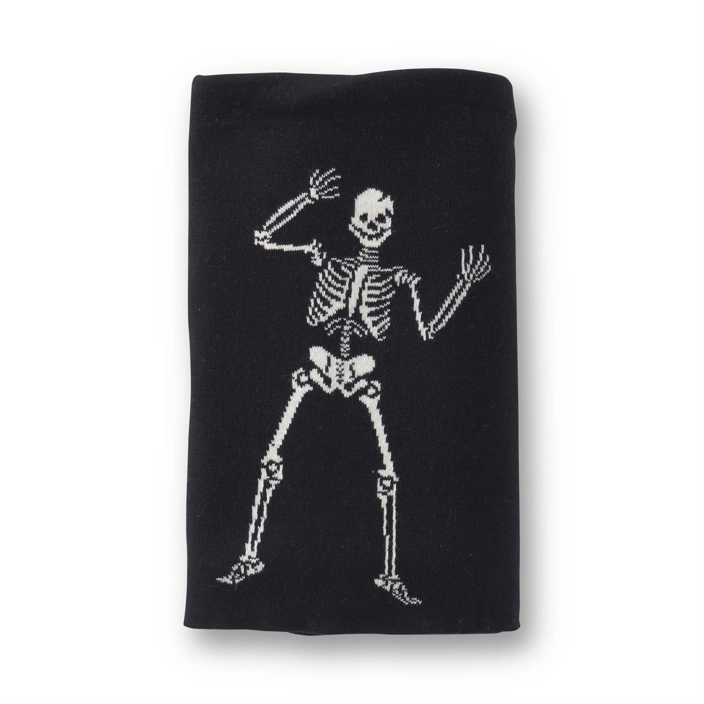 Black & Cream Skeleton Throw Blanket