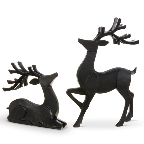 Matte Black Decorative Deer