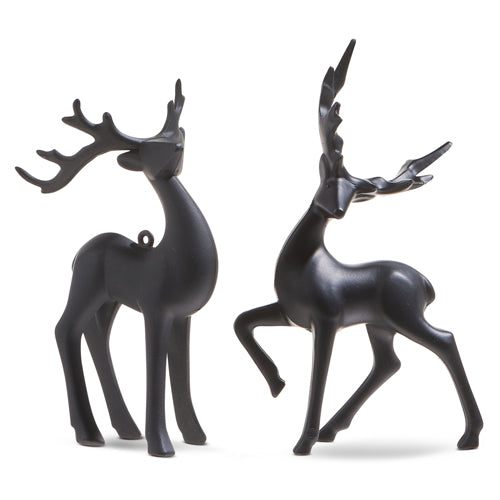 Matte Black Deer Ornament