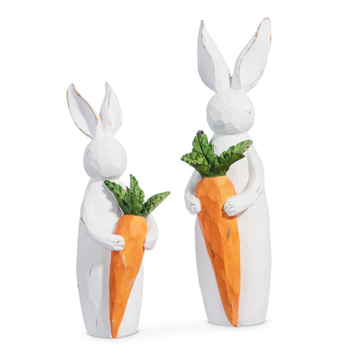 Carved Bunnies Holding Carrot