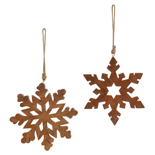 Wood Snowflake Ornaments