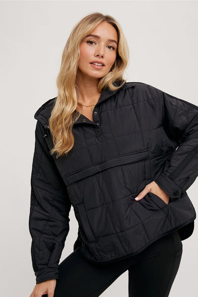 Quilted Puffer Hooded Jacket
