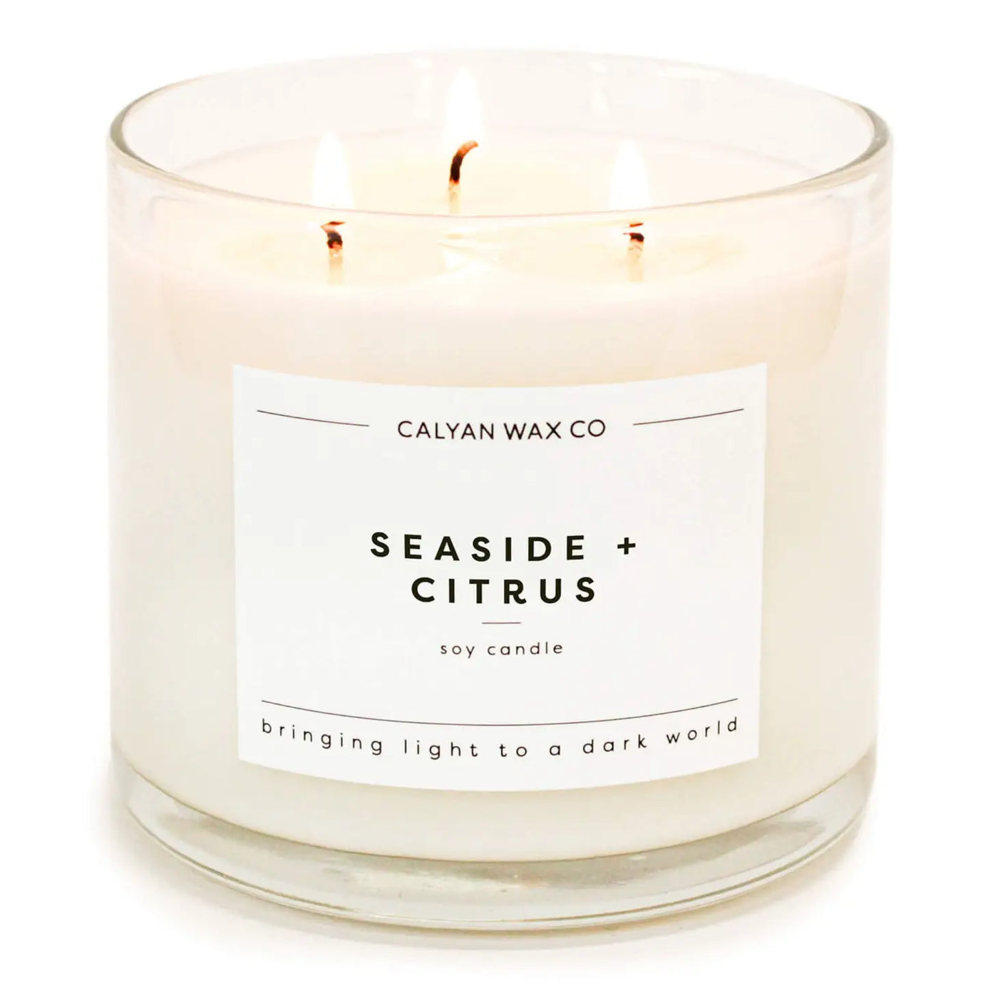 Seaside & Citrus Glass Soy Candle