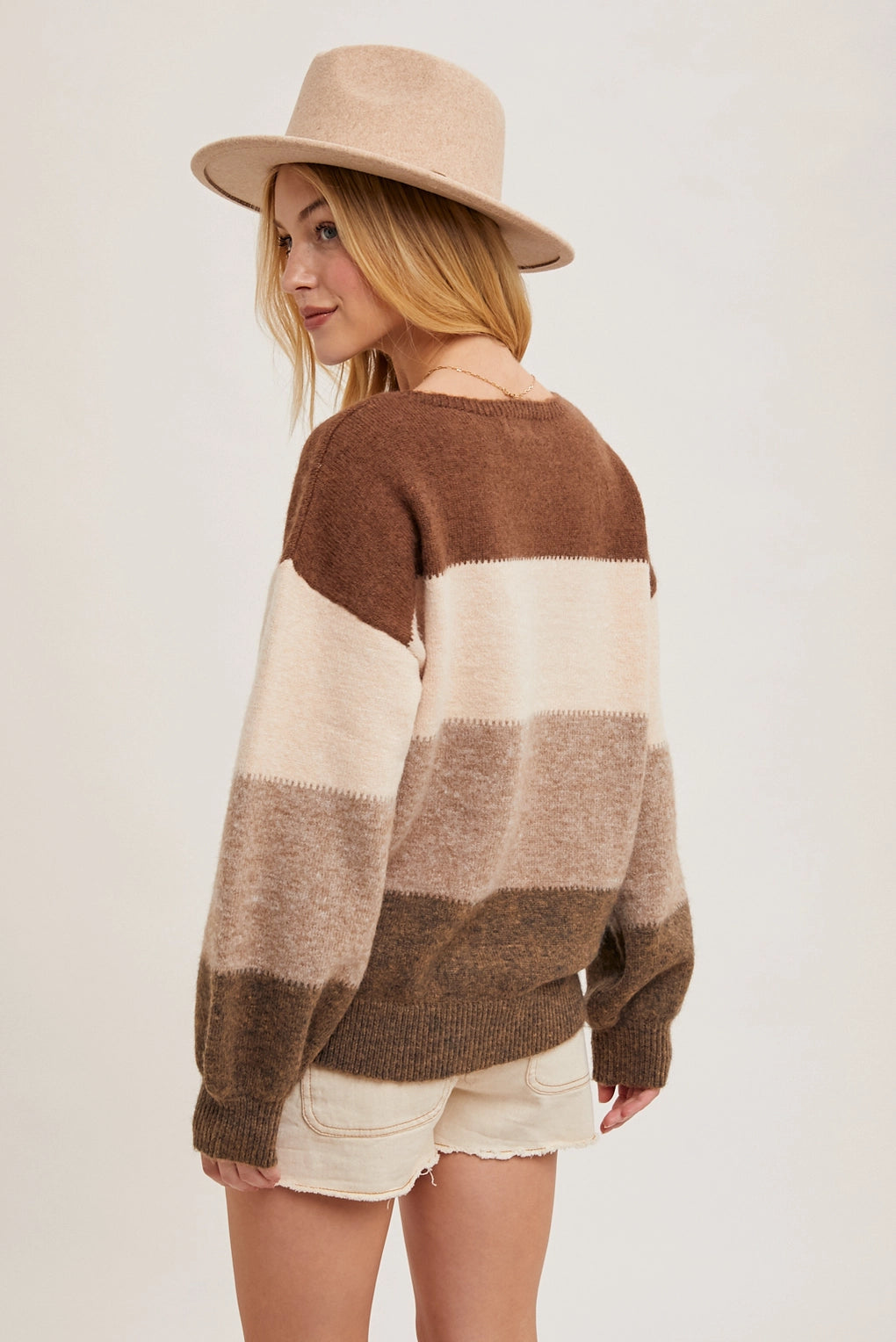 Mocha Colorblock Sweater