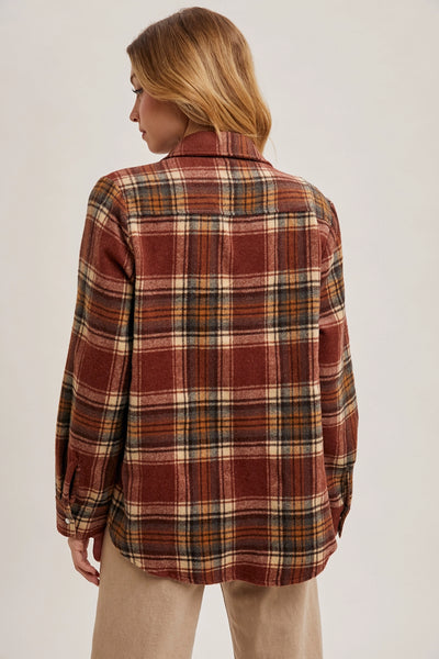 Brown Plaid Shacket