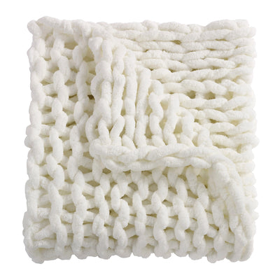 Chenille Chunky Knit Throw Blanket