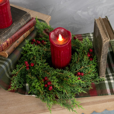 Soft Cedar & Red Berry Candle Rings