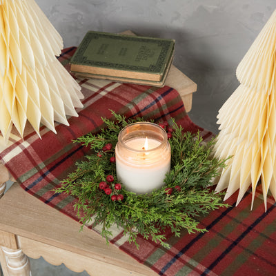 Soft Cedar & Red Berry Candle Rings