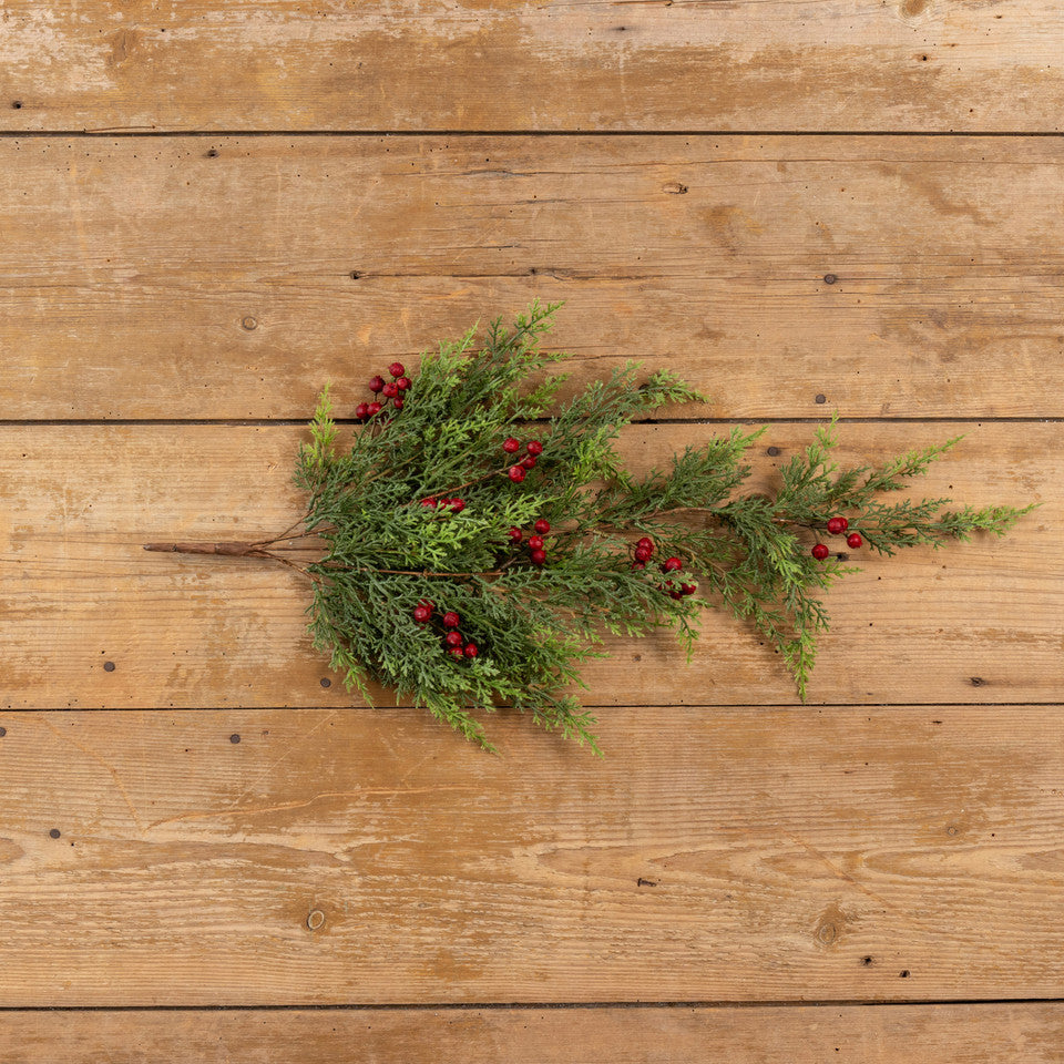 Soft Cedar & Berry Hanging Bush