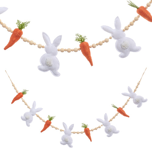 Bunny & Carrot Beaded Garland – White Barn Designs Co.