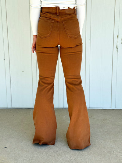 Brown High Waisted Tummy Control Flare