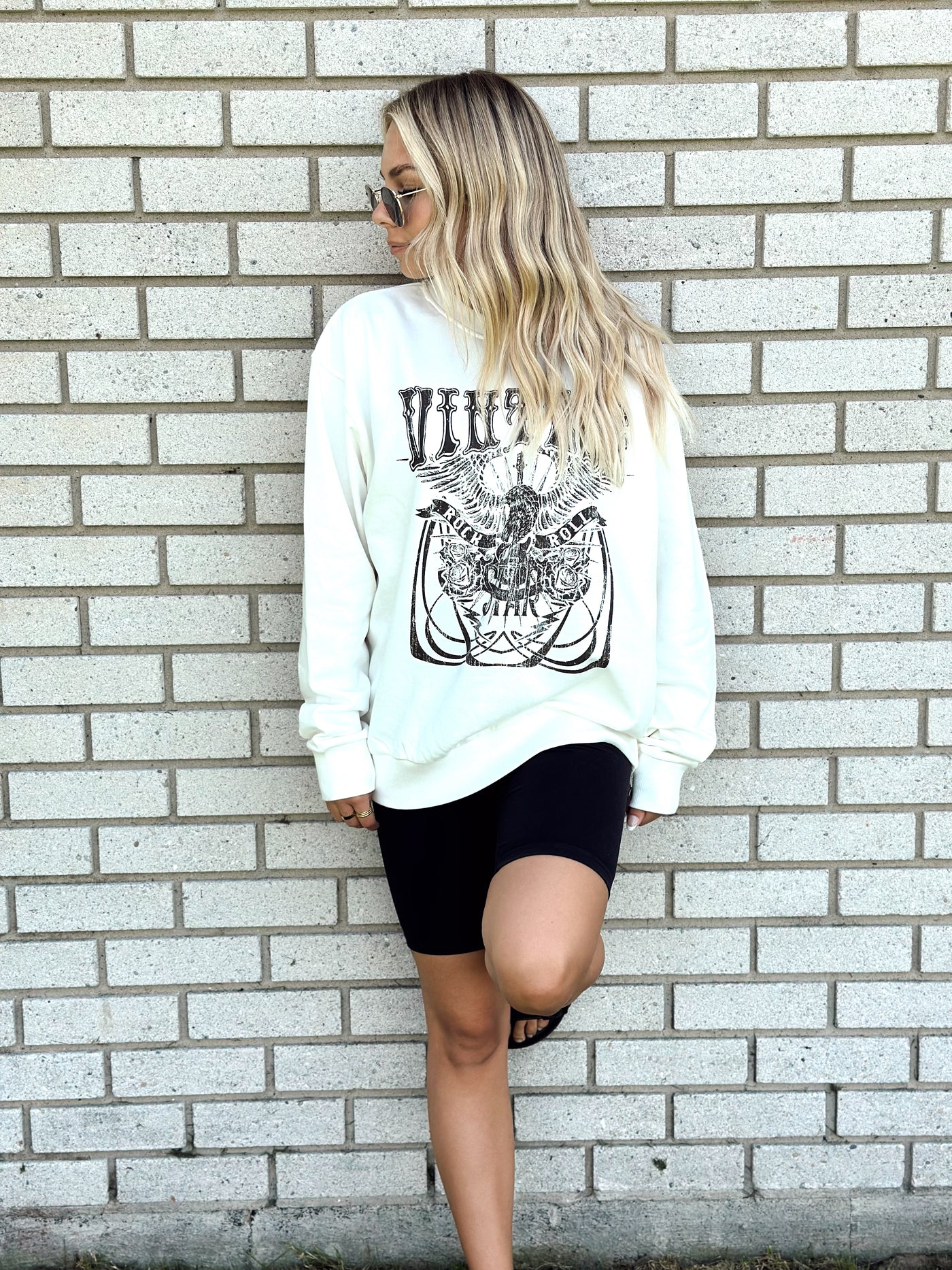 Vintage Rock and Roll Graphic Crewneck