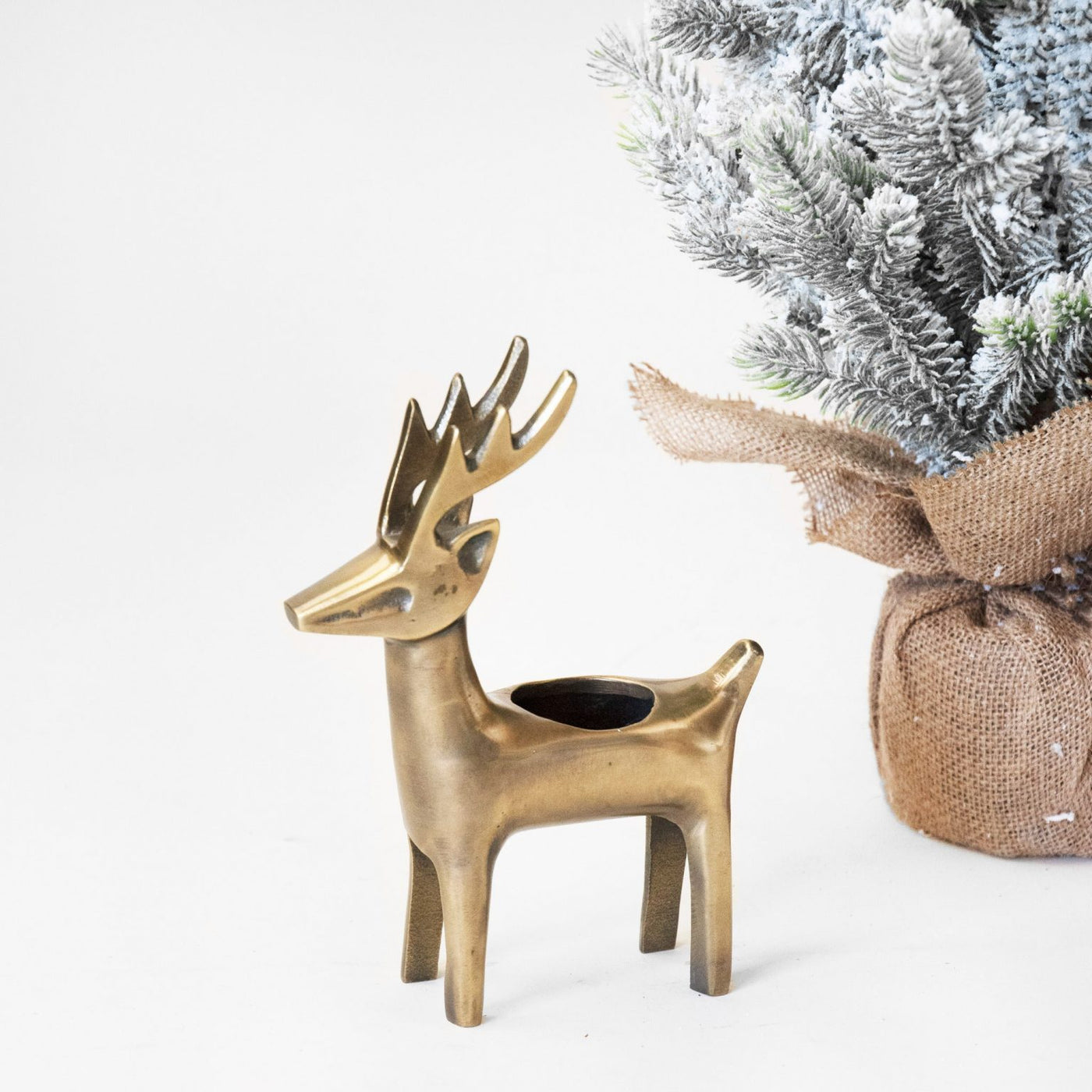 Gold Deer Tealight Holder