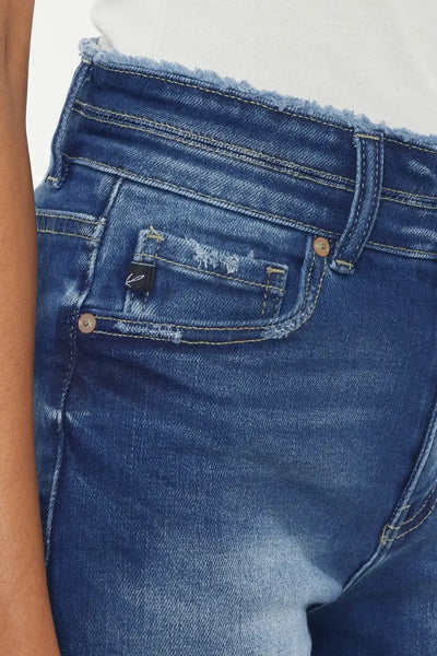 Medium Wash High Rise Shorts