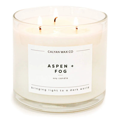 Aspen & Fog Glass Soy Candle