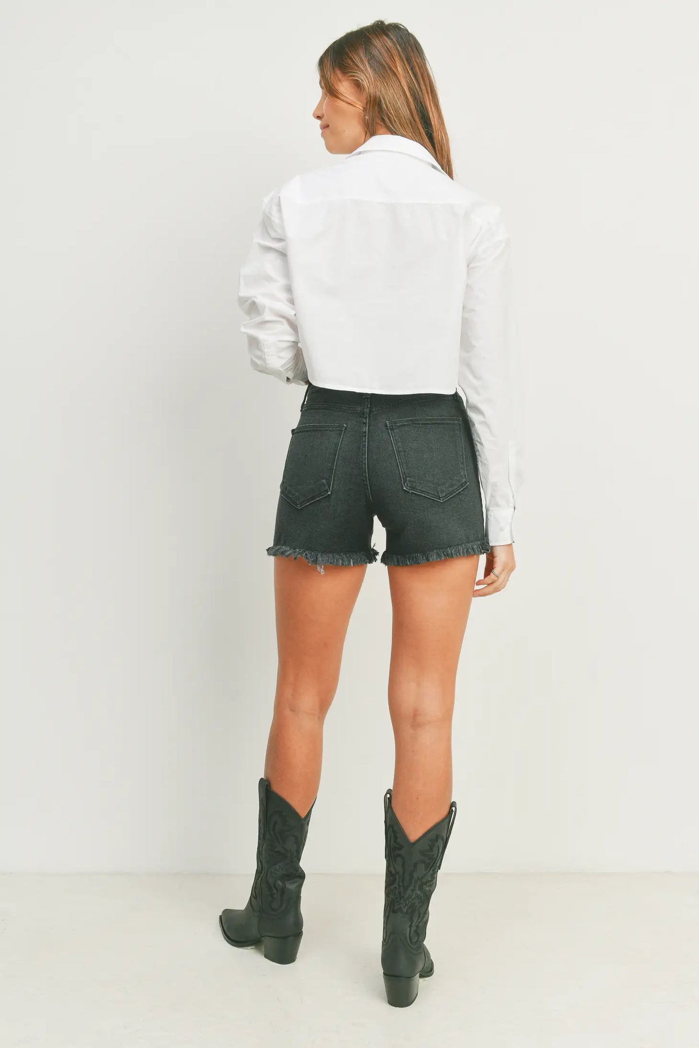 Black High Rise Short