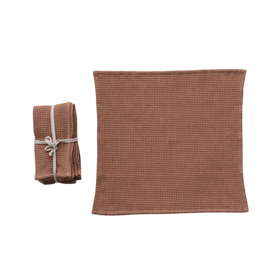 Terra Cotta Waffle Napkin Set 4