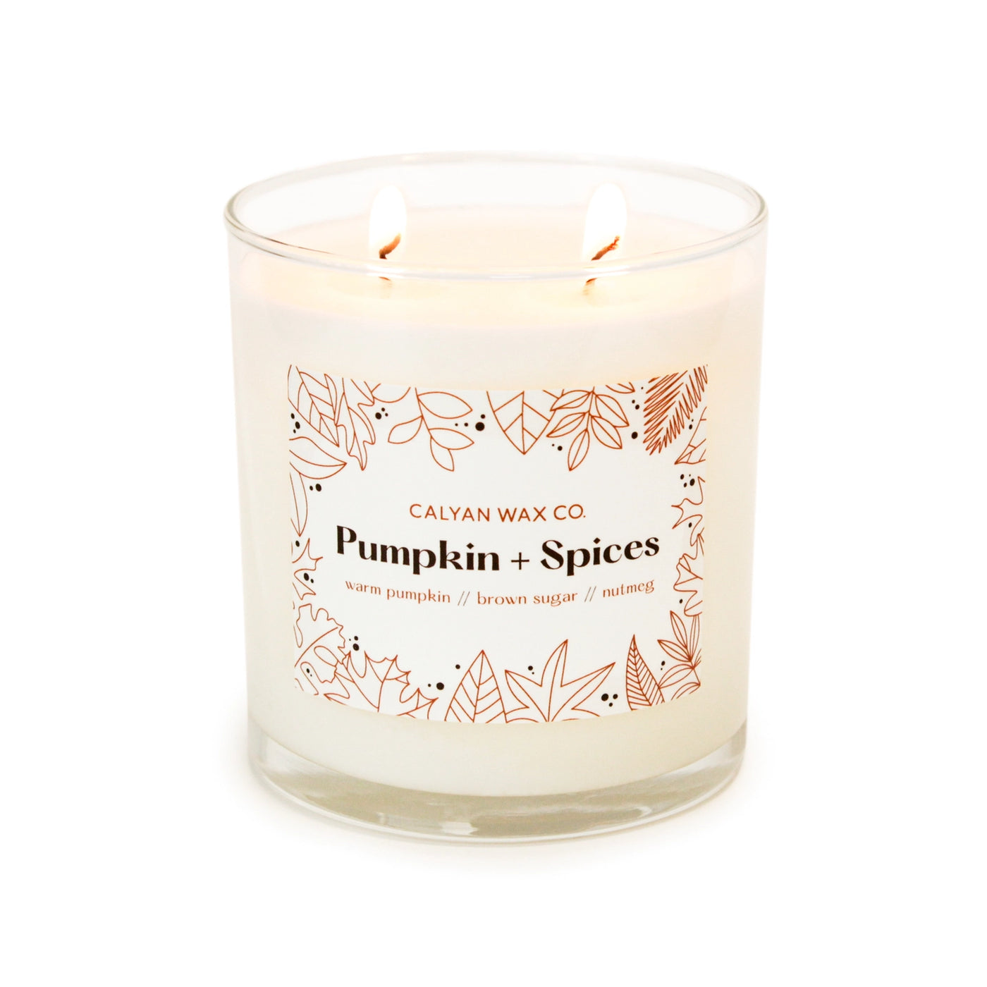Pumpkin & Spices Glass Soy Candle