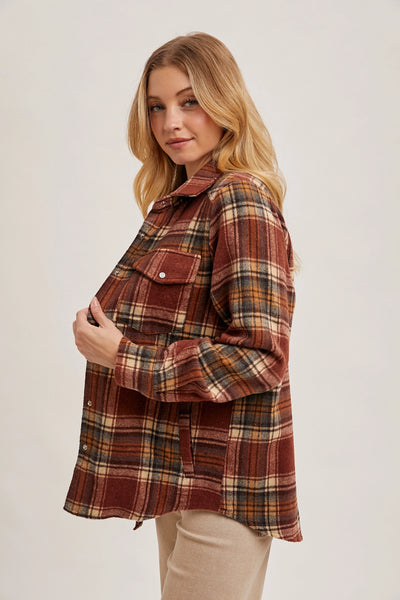 Brown Plaid Shacket