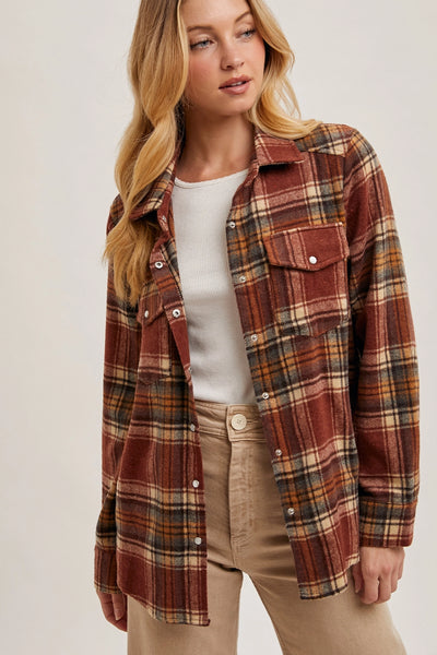 Brown Plaid Shacket