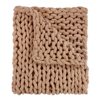 Chenille Chunky Knit Throw Blanket