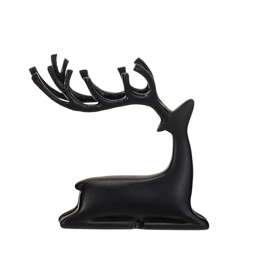 Black Resin Deer