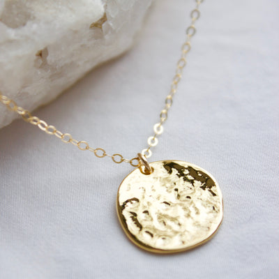Pounded Disc Necklace