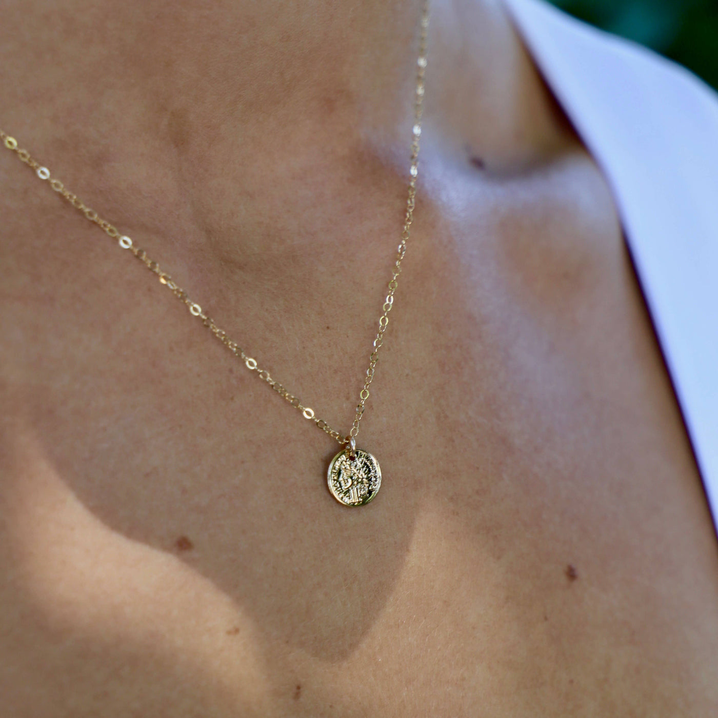 Petite Gold Coin Necklace