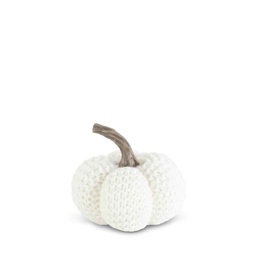 White Knit Pumpkins