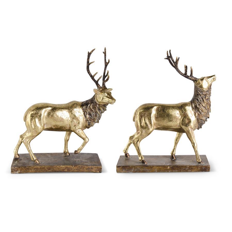 Elk with Antique Gold Finish