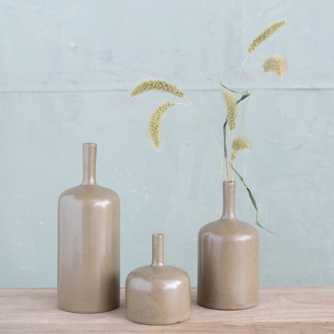 Brown Stoneware Vases