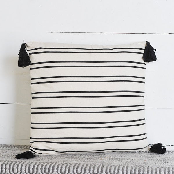 Black & White Striped Throw Pillow
