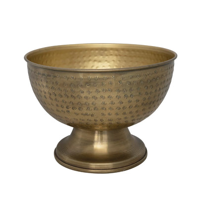 Antique Brass Metal Footed Bowl